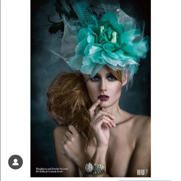 Accessories - ✨✨Mint Oversized Ombré Rose Fascinator